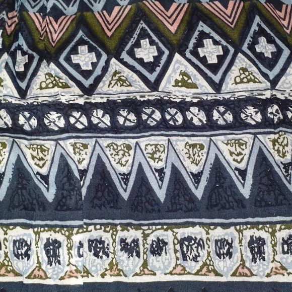 NWT Emmelee Tribal Print Skirt Ribbon Belt Small - Picture 5 of 5